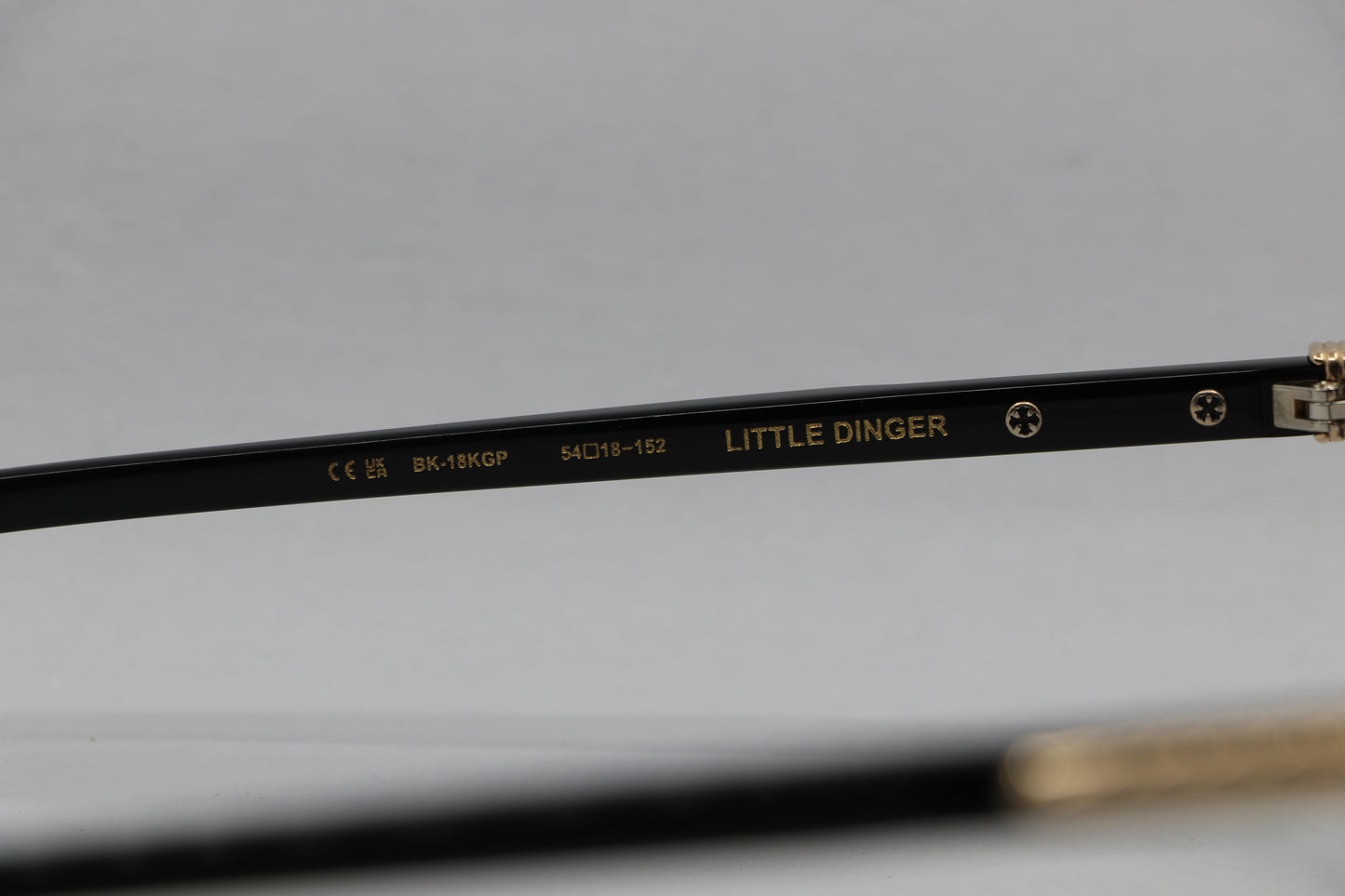 Chrome Hearts Little Dinger Glasses Gloss Black 18K Gold Plated Hardware New | AVNTGRDNY NYC