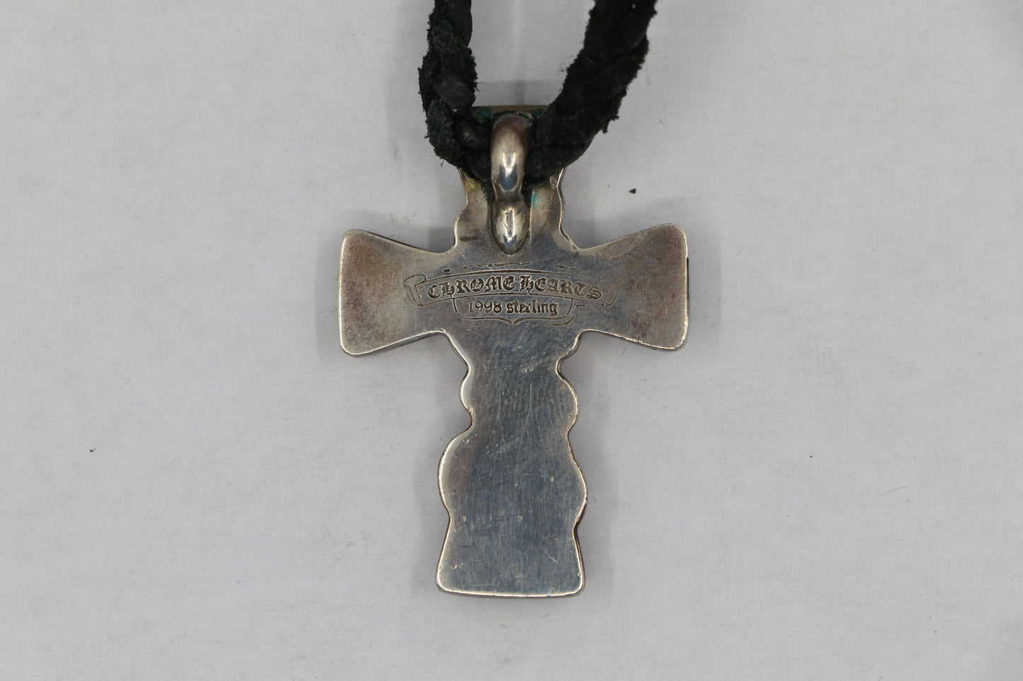 Chrome Hearts Celtic Cross Pendant with Attached Leather Necklace Sterling Silver| AVNTGRDNY NYC