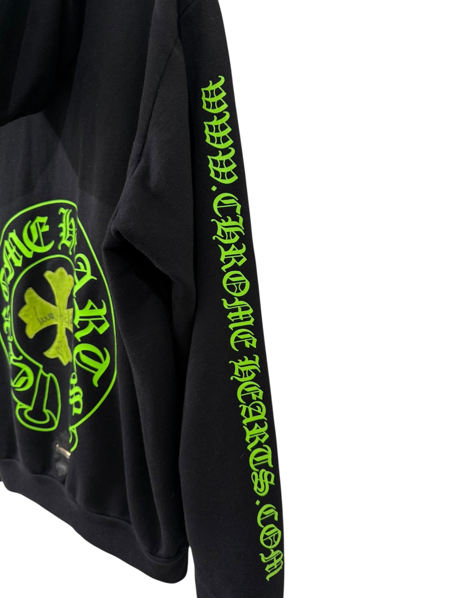 Chrome Hearts Signed Friends and Family Hoodie with Leather Patches and Silver Hardware Size L