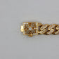 Chrome Hearts 22K Gold CH X Box ID Classic Link Bracelet Pavé Diamonds 20 Link