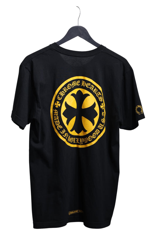 Chrome Hearts Black & Yellow Plus Cross Pocket T-Shirt Size L | AVNTGRDNY NYC