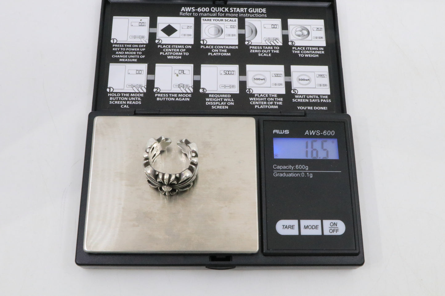 Chrome Hearts Double Floral Ring Size 7.5