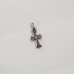 Chrome Hearts Baby Fat Cross Pendant Silver with Pave Rubies | AVNTGRDNY NYC