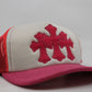 Chrome Hearts Triple Cross Trucker Pink