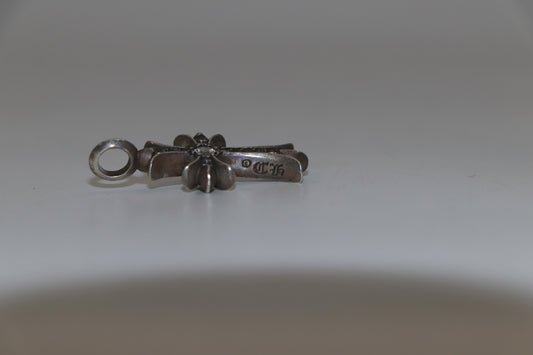 Chrome Hearts Silver Tiny Fat Diamond Pendant