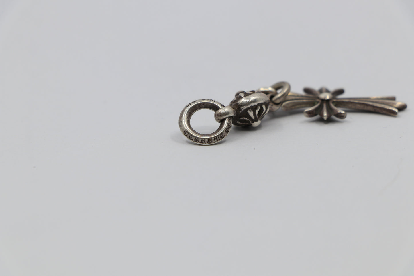 Chrome Hearts Tiny Cross Pendant with Crossball Sterling Silver | AVNTGRDNY NYC