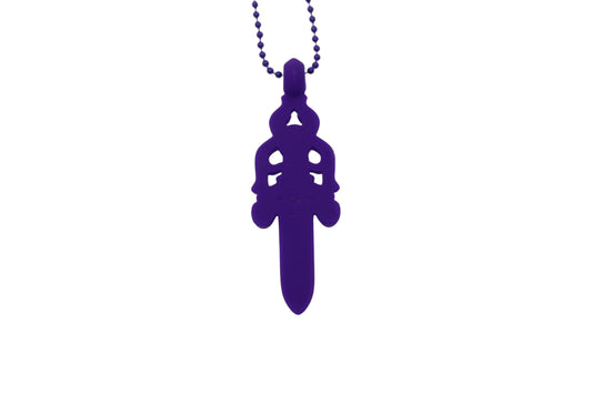 Chrome Hearts Silicone Rubber Dagger Pendant Purple