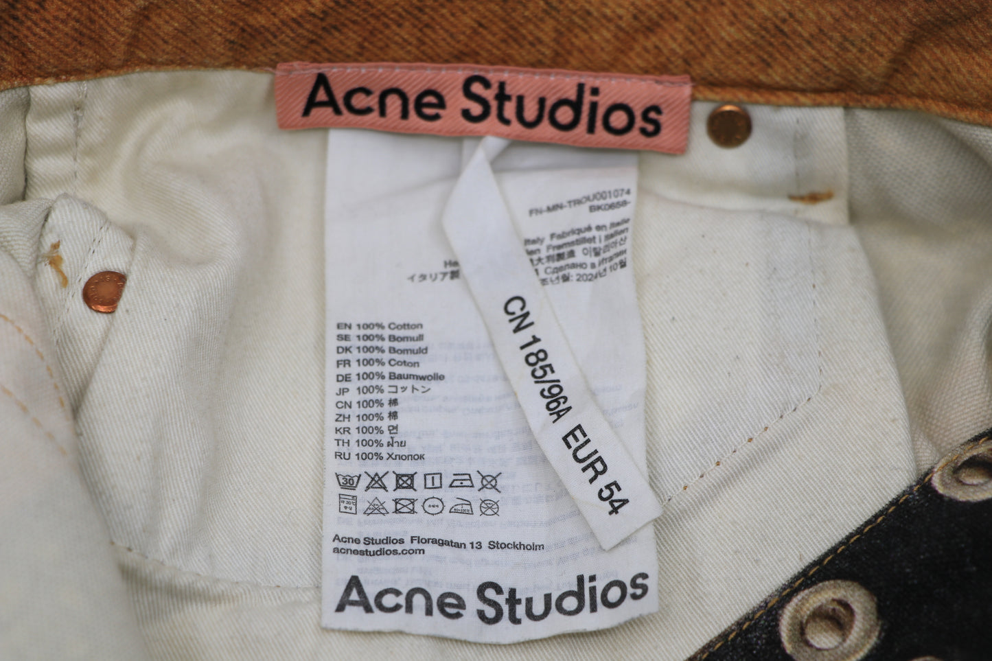 Acne Studios Wide Leg Pants Size 54 EUR