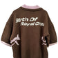 Birth of a royal child Iris Flower Knitted Polo Shirt Size M