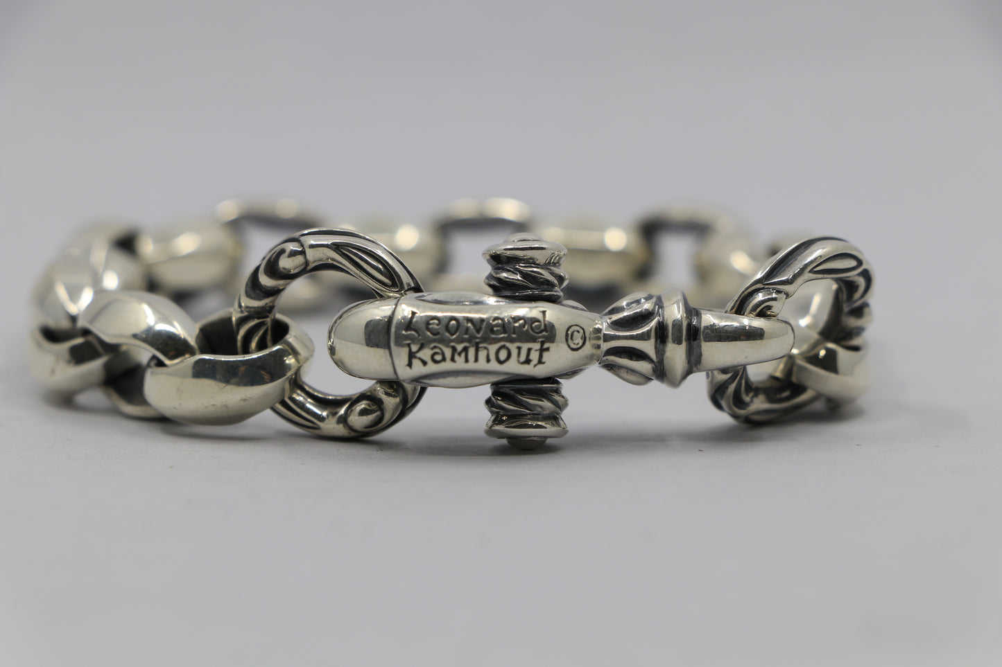 Lone Ones Mating Flight Bracelet Silk Link Medium (17 Links) Crane Circle .925 Sterling Silver | AVNTGRDNY NYC
