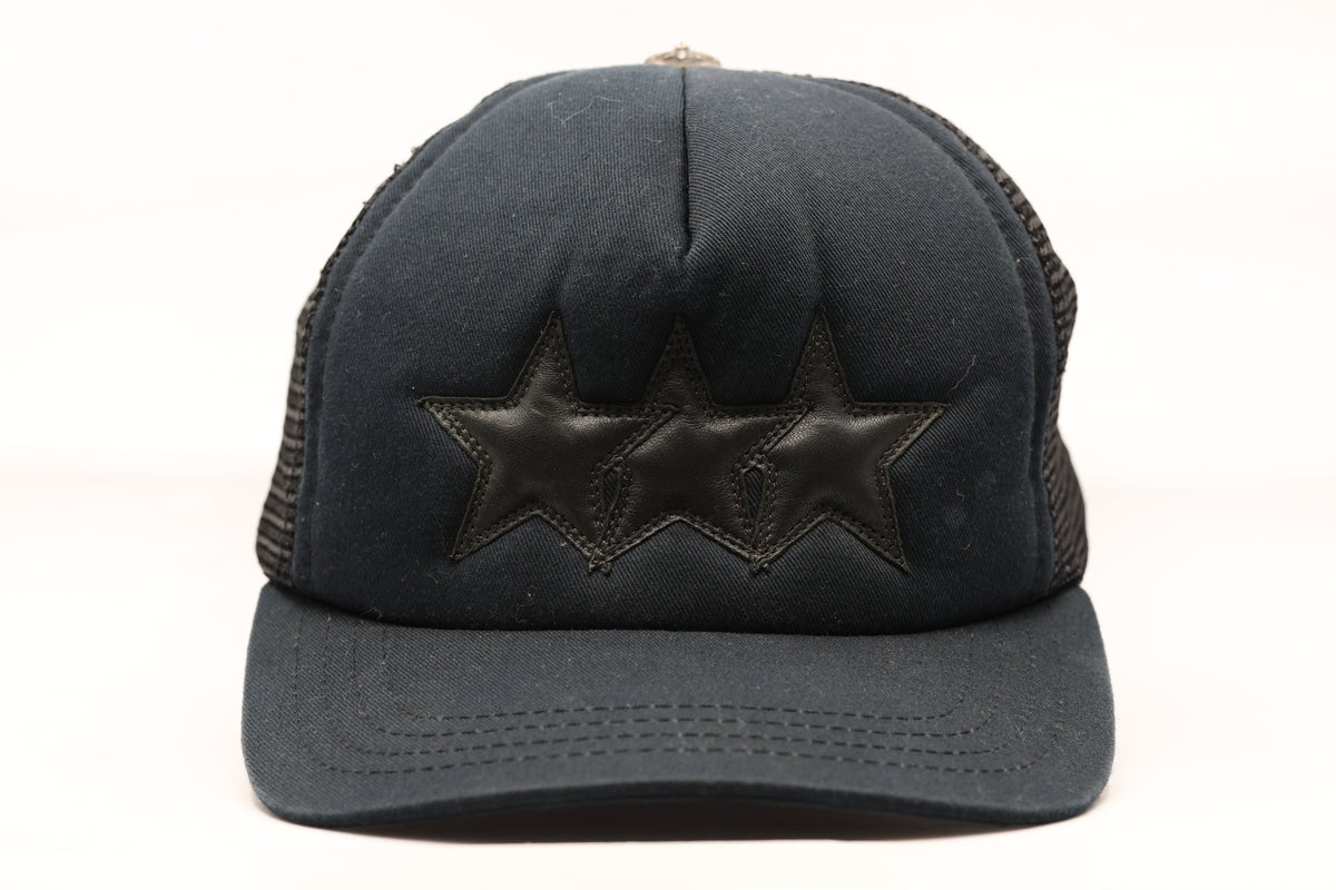 Chrome Hearts Vintage Star Hat Black Leather Snapback| AVNTGRDNY NYC