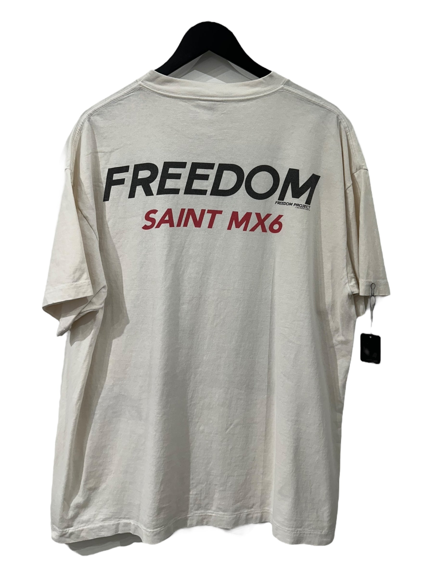 FREEDOM × SAINT Mxxxxxx SAINT Short sleeve T-shirt （White
