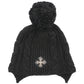 Chrome Hearts 3rd Eye Filigree Cross Beanie Black Leather Patch | AVNTGRDNY NYC