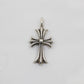 Chrome Hearts Tiny Fat Cross Pendant Pave Diamonds Sterling Silver | AVNTGRDNY NYC