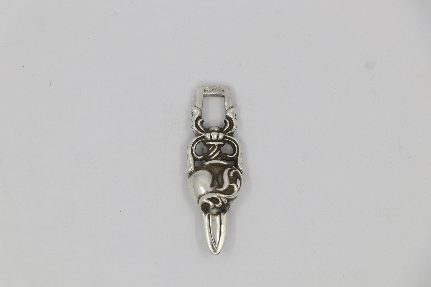 Chrome Hearts Dagger Heart Pendant Sterling Silver 1995 | AVNTGRDNY NYC