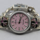 Rolex Oyster Perpetual Pink Dial on Chrome Hearts .925 Sterling Silver Classic Link CH Plus Band with Pavé Pink Sapphires | AVNTGRDNY NYC