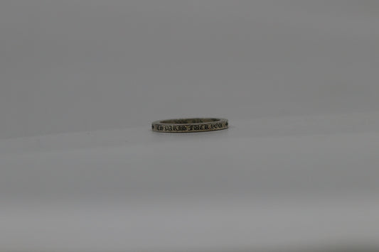 Chrome Hearts 3MM “Paris Fuck You” Spacer Ring Size 12