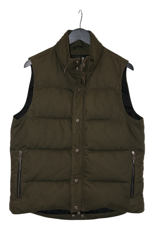 Chrome Hearts Canvas Puffer Vest Olive Size L