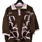 Birth of a royal child Iris Flower Knitted Polo Shirt Size M