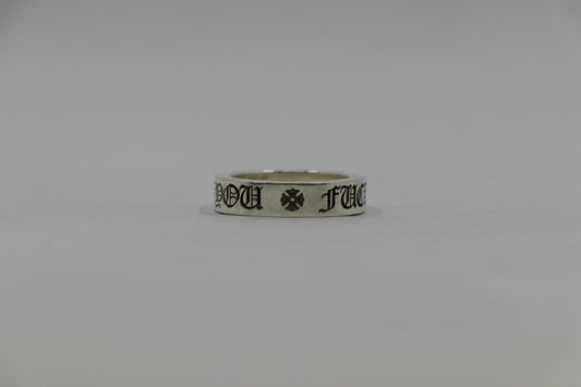 Chrome Hearts Fuck You 6MM Spacer Ring Size 10| AVNTGRDNY NYC