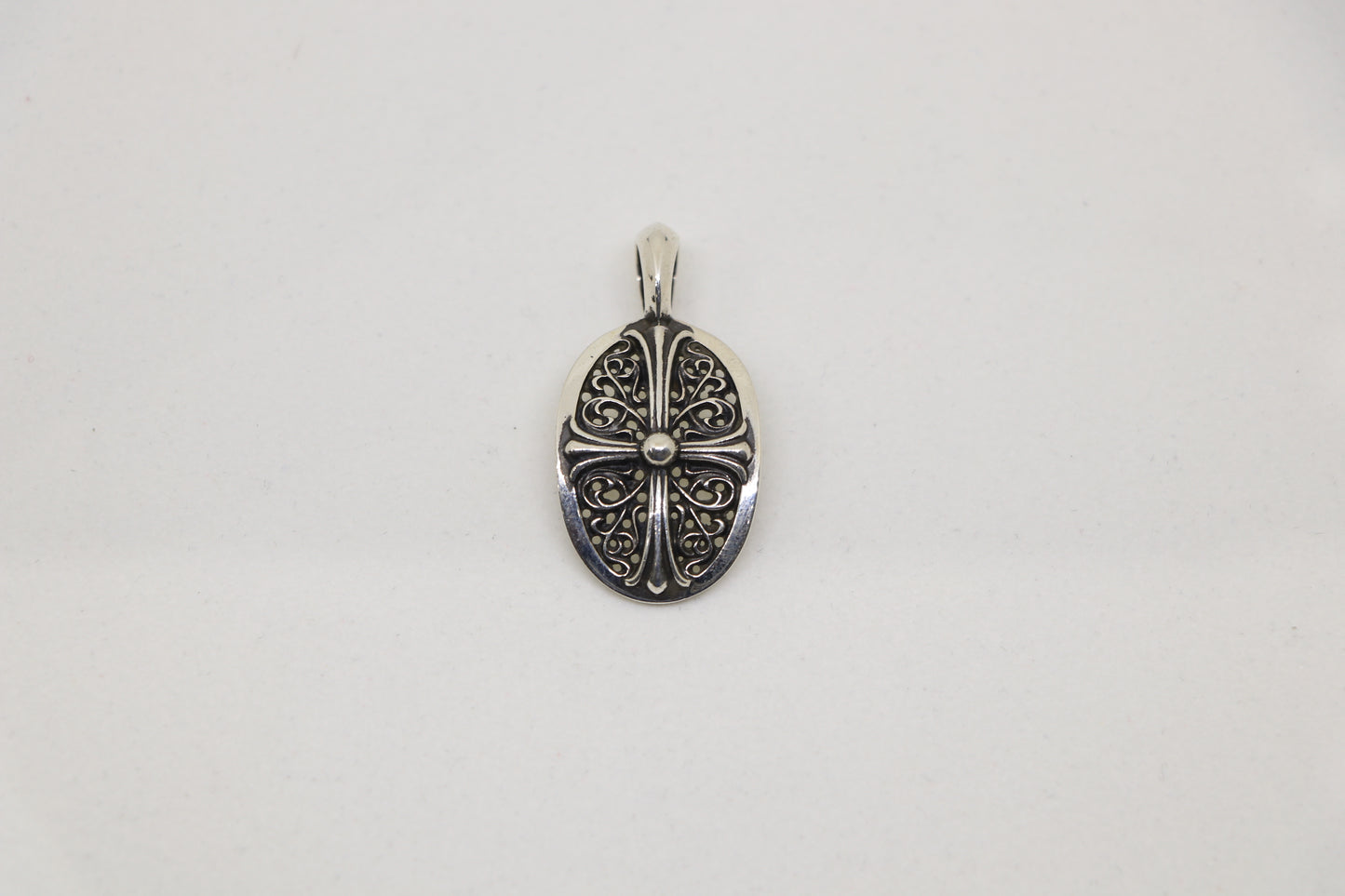 Chrome Hearts Oval Cross Pendant Sterling Silver | AVNTGRDNY NYC