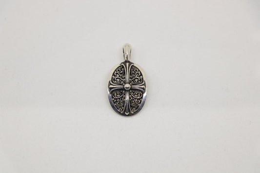 Chrome Hearts Oval Cross Pendant Sterling Silver | AVNTGRDNY NYC