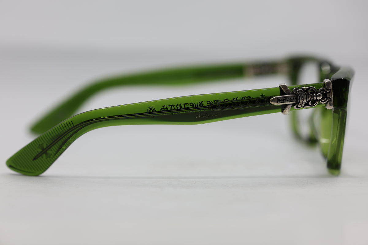 Chrome Hearts Vagillionaire Glasses Green New with Case & Cloth | AVNTGRDNY NYC
