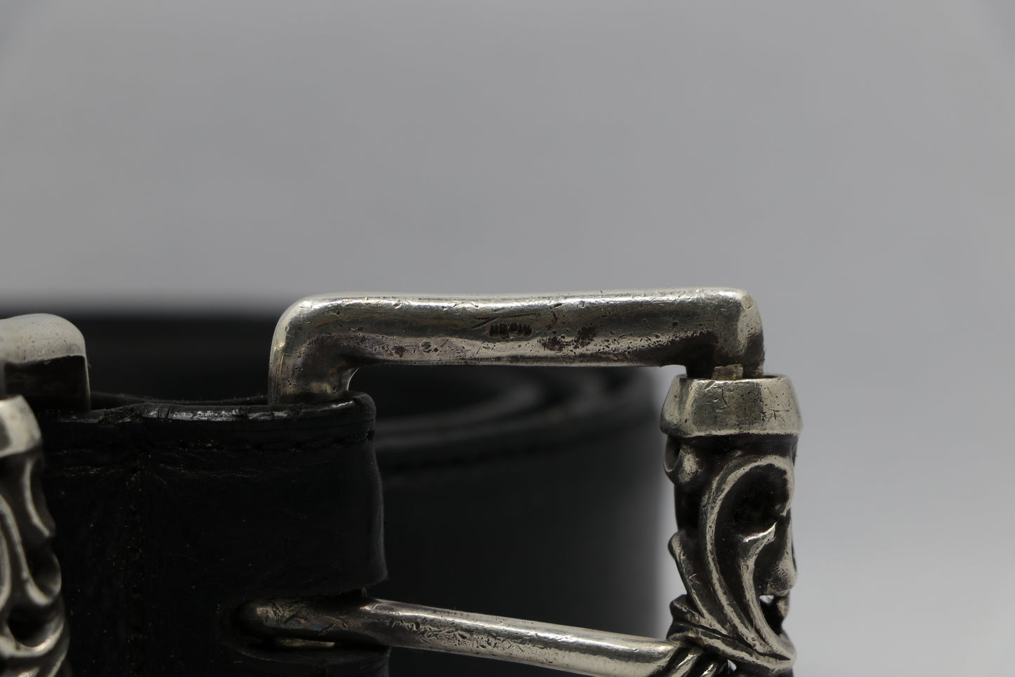 Chrome Hearts Double Roller Belt Black Leather Size 36| AVNTGRDNY NYC