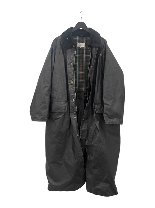 Maison Margiela Black Waxed Cotton Trenchcoat Size L