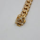 Chrome Hearts 22K Gold CH X Box ID Classic Link Bracelet Pavé Diamonds 20 Link