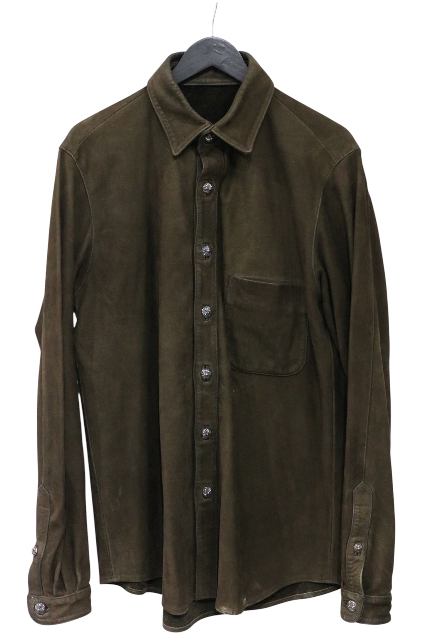 Chrome Hearts Vintage Suede Button Up Jacket Size XL | AVNTGRDNY NYC
