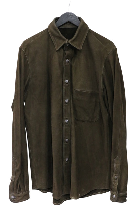 Chrome Hearts Vintage Suede Button Up Jacket Size XL | AVNTGRDNY NYC