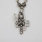 Chrome Hearts Cross Ball Chain with Multi Pendants Diamond Dagger, Cross, and Spade