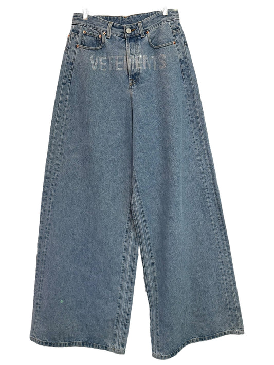 Vetements Crystal Logo Oversized Jeans Size 28