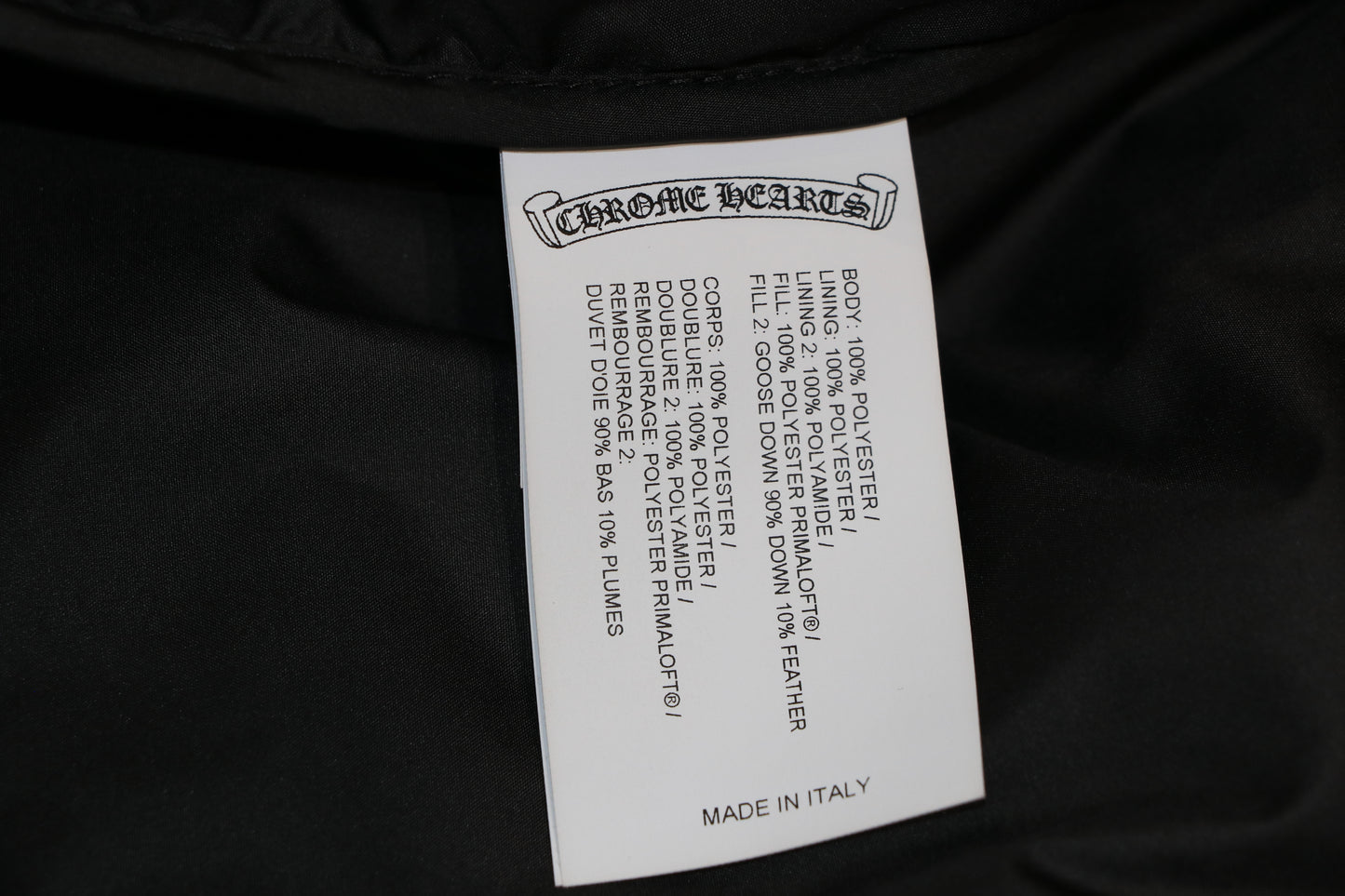 Chrome Hearts Stiff Monogram Puffer Jacket Black Size XL| AVNTGRDNY NYC