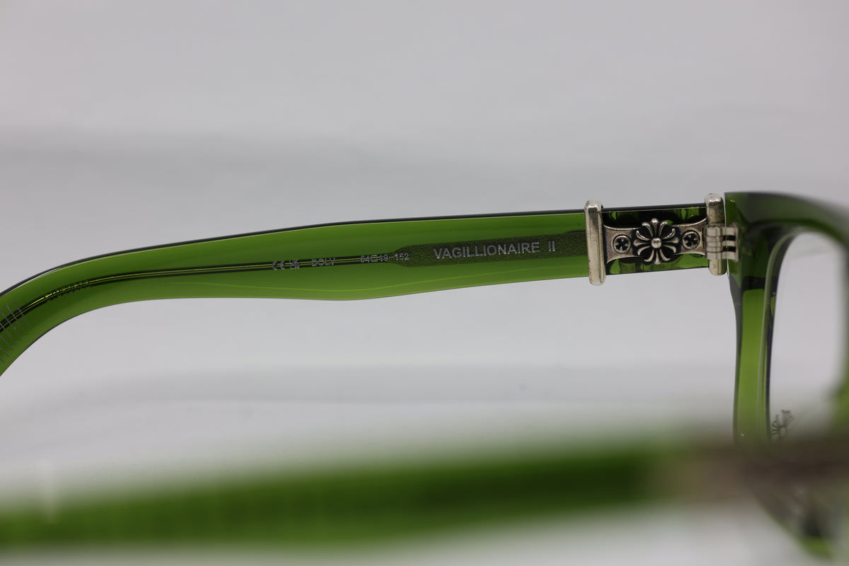 Chrome Hearts Vagillionaire Glasses Green New with Case & Cloth | AVNTGRDNY NYC