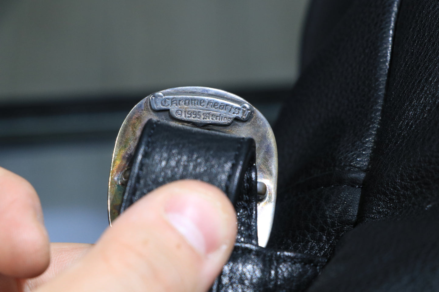 Chrome Hearts 7th Grade Black Leather Backpack Flooded Cross Patch | AVNTGRDNY NYC
