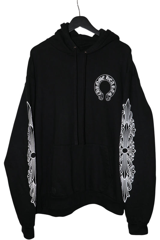 Chrome Hearts Floral Horseshoe Pullover Hoodie Black Size XL| AVNTGRDNY NYC