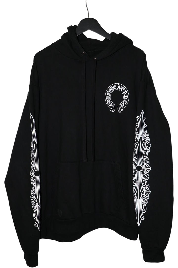 Chrome Hearts Floral Horseshoe Pullover Hoodie Black Size XL| AVNTGRDNY NYC