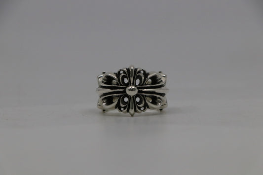 Chrome Hearts Double Floral Ring Size 11