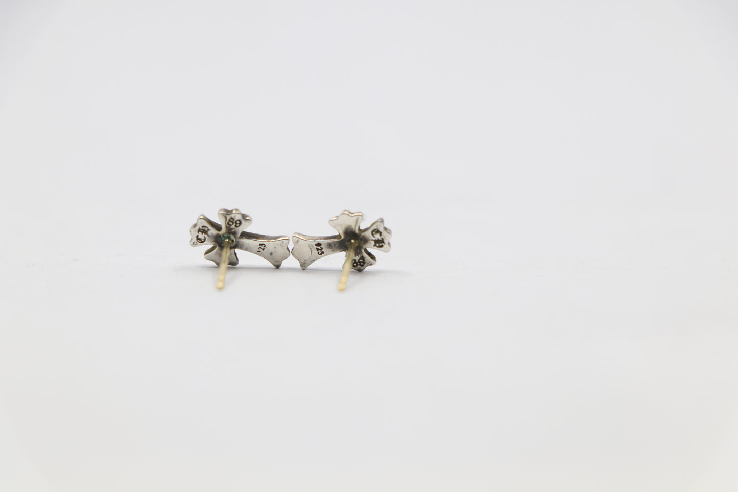 Chrome Hearts Cross Fat Studded Earring Silver Pre-Owned | AVNTGRDNY NYC