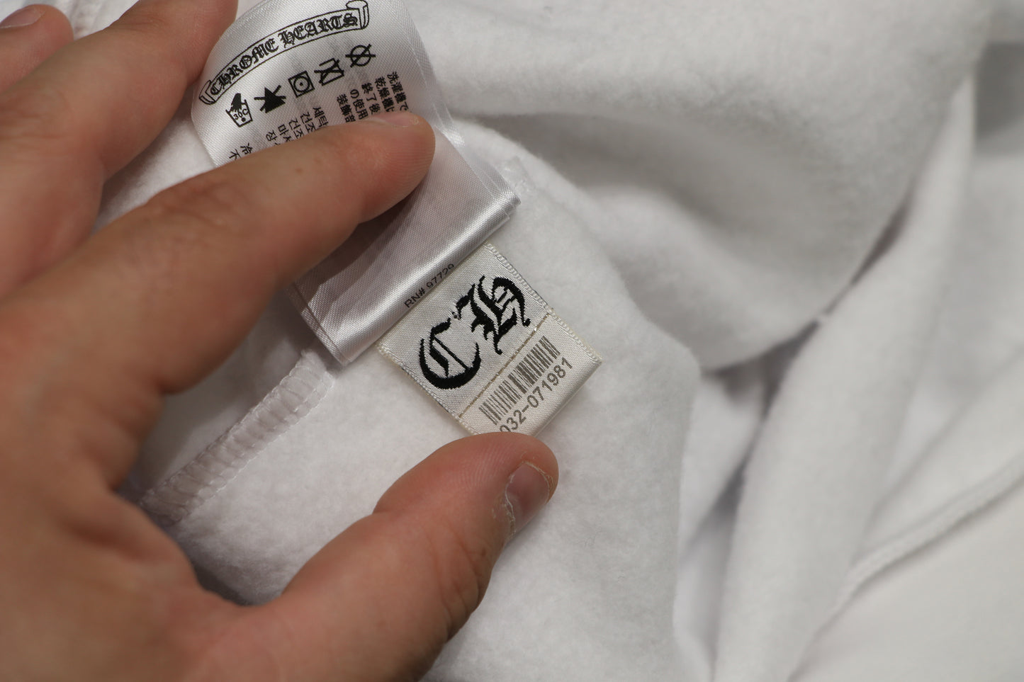 Chrome Hearts Scroll Logo Hoodie White & Black Size L New | AVNTGRDNY NYC