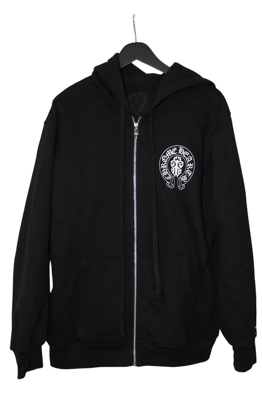 Chrome Hearts Thermal Zip Up Hoodie Vine Dagger Triple Cross American Flag Black XL | AVNTGRDNY NYC