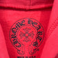 Chrome Hearts Online Exclusive Scroll Logo Hoodie Red Size XL