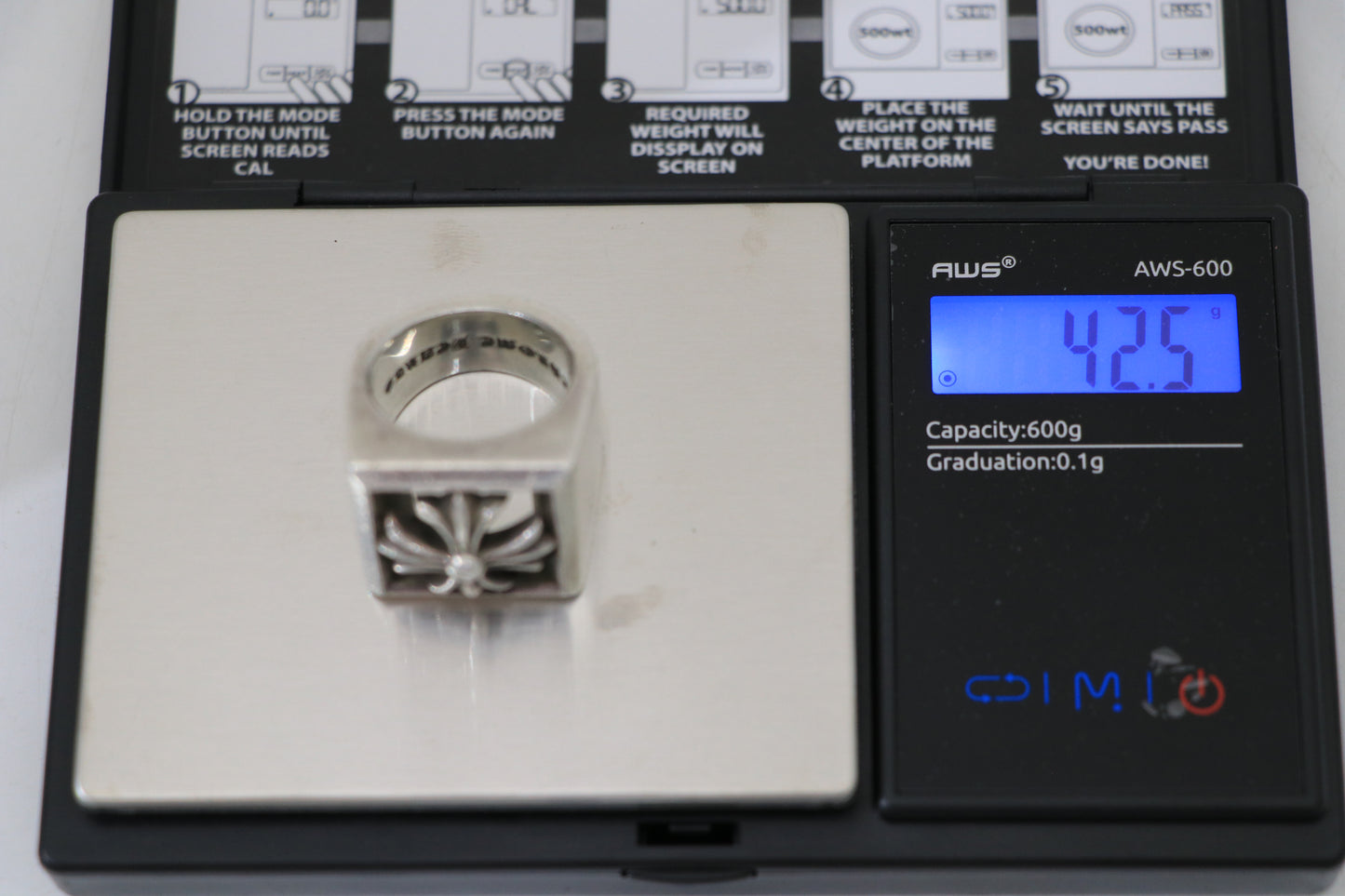 Chrome Hearts Maltese Cross Signet Ring Size 9