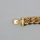 Chrome Hearts 22K Gold CH X Box ID Classic Link Bracelet Pavé Diamonds 20 Link