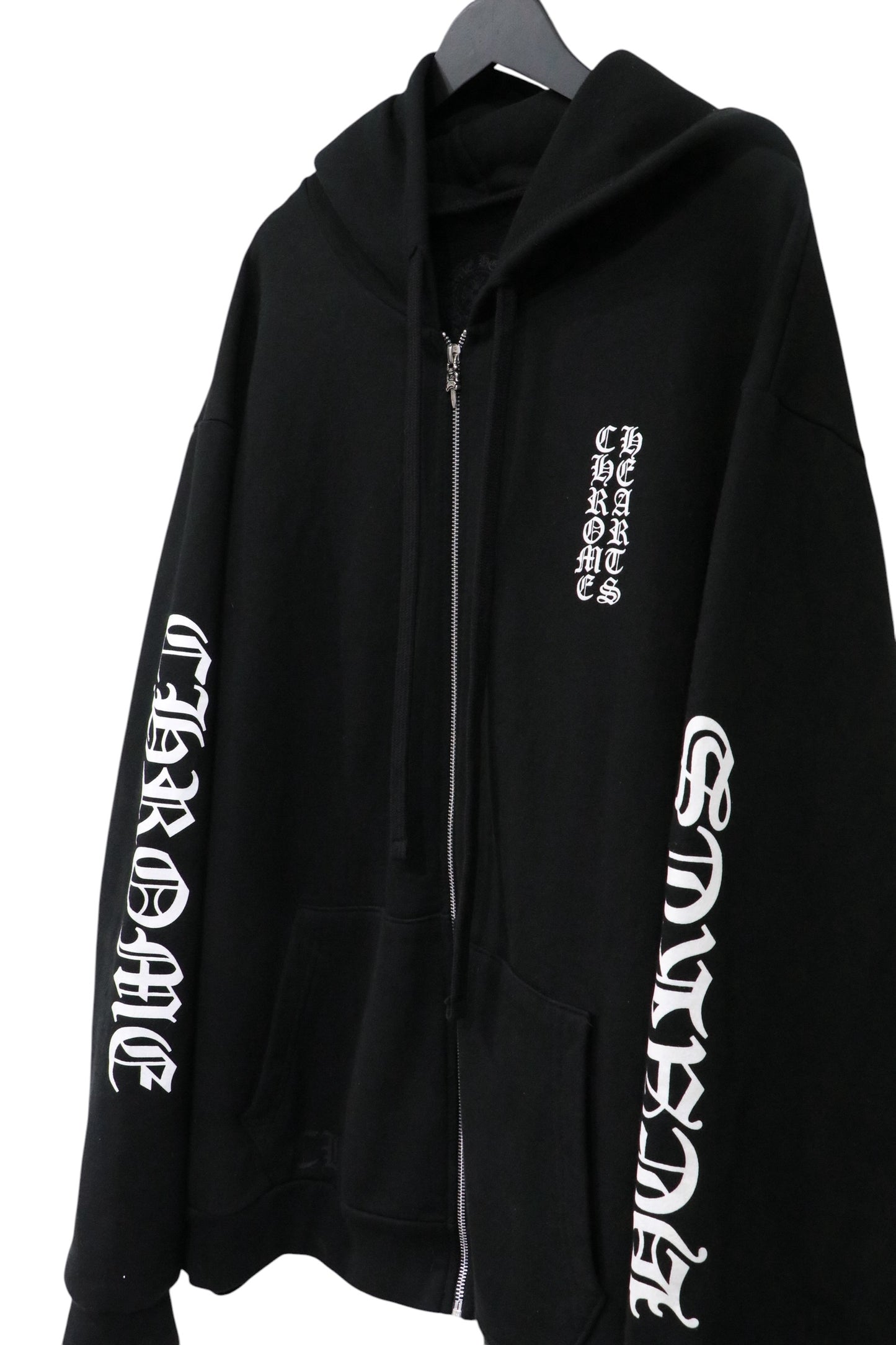 Chrome Hearts Vertical Logo Zip Up Hoodie Size XXL| AVNTGRDNY NYC