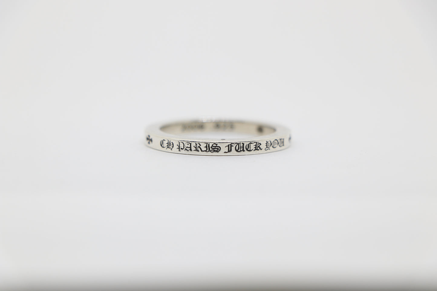 Chrome Hearts 3MM “Paris Fuck You” Spacer Ring Size 12 | AVNTGRDNY NYC