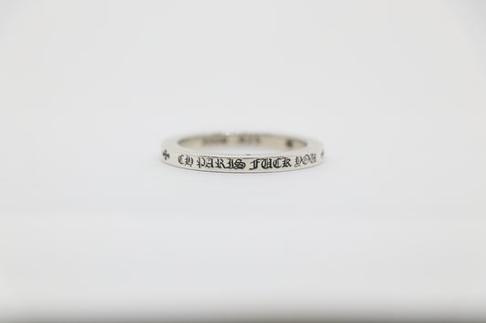 Chrome Hearts 3MM “Paris Fuck You” Spacer Ring Size 12 | AVNTGRDNY NYC