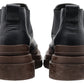 Bottega Veneta Black Leather Tire Boot Size 41.5